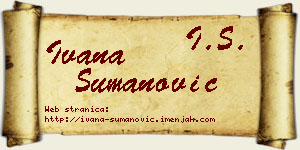 Ivana Šumanović vizit kartica